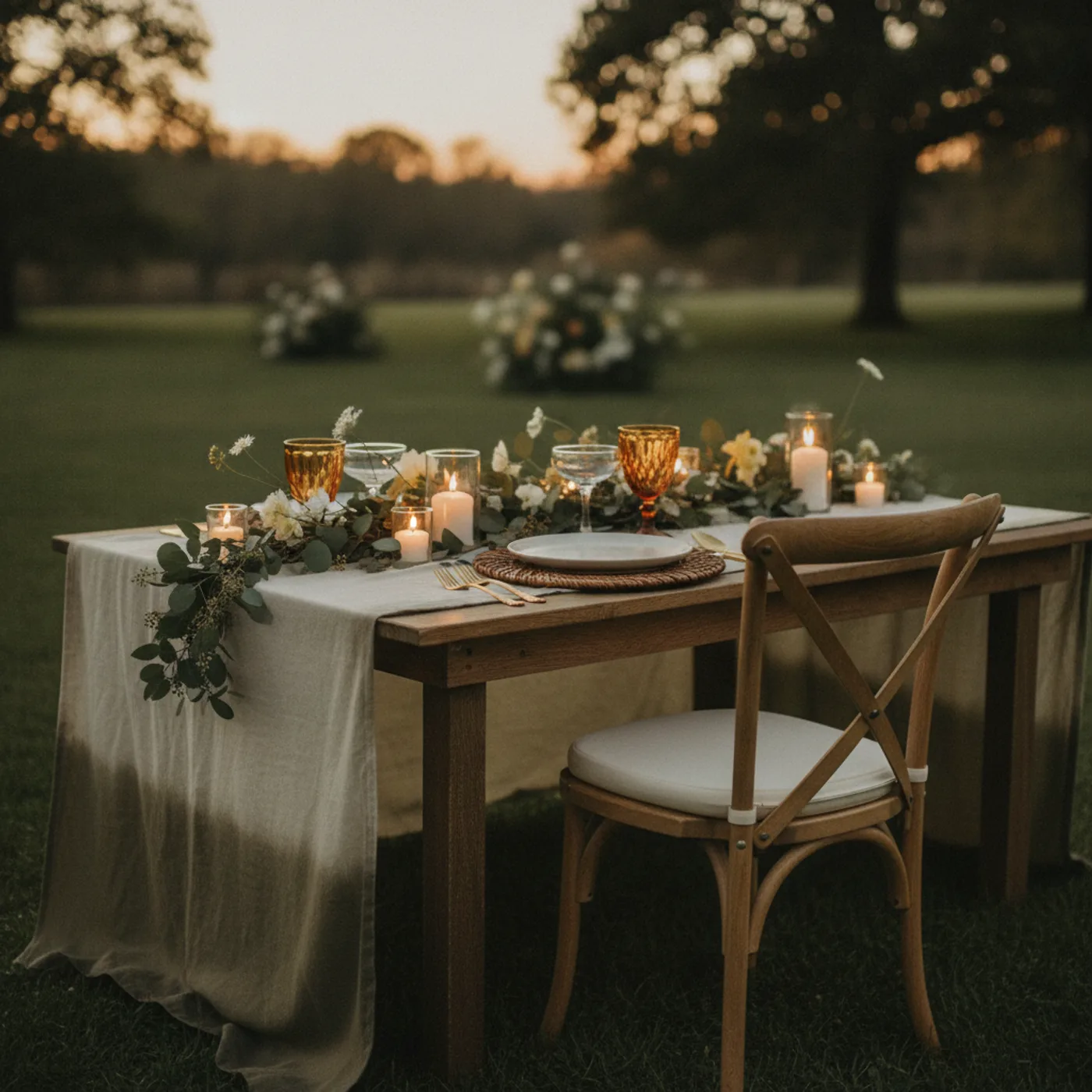 an evening designed by Sophie, photographed on real pieces